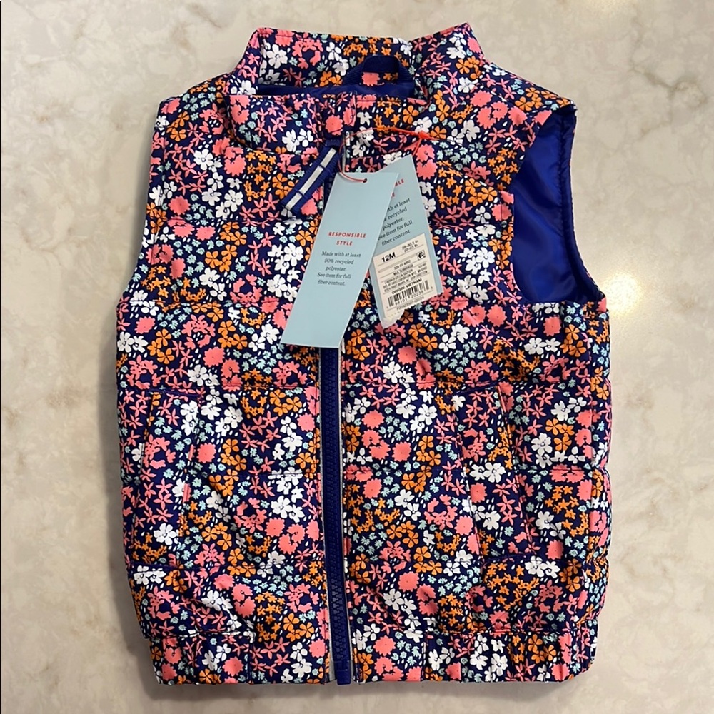 Floral Puffer Vest